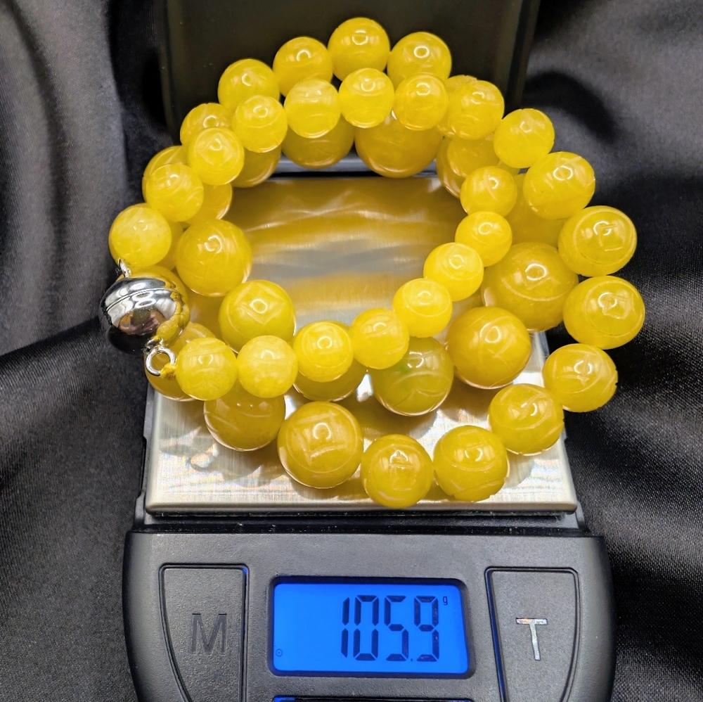 Burmese Honey Jade Carved Necklace NWOT - Picture 4 of 5